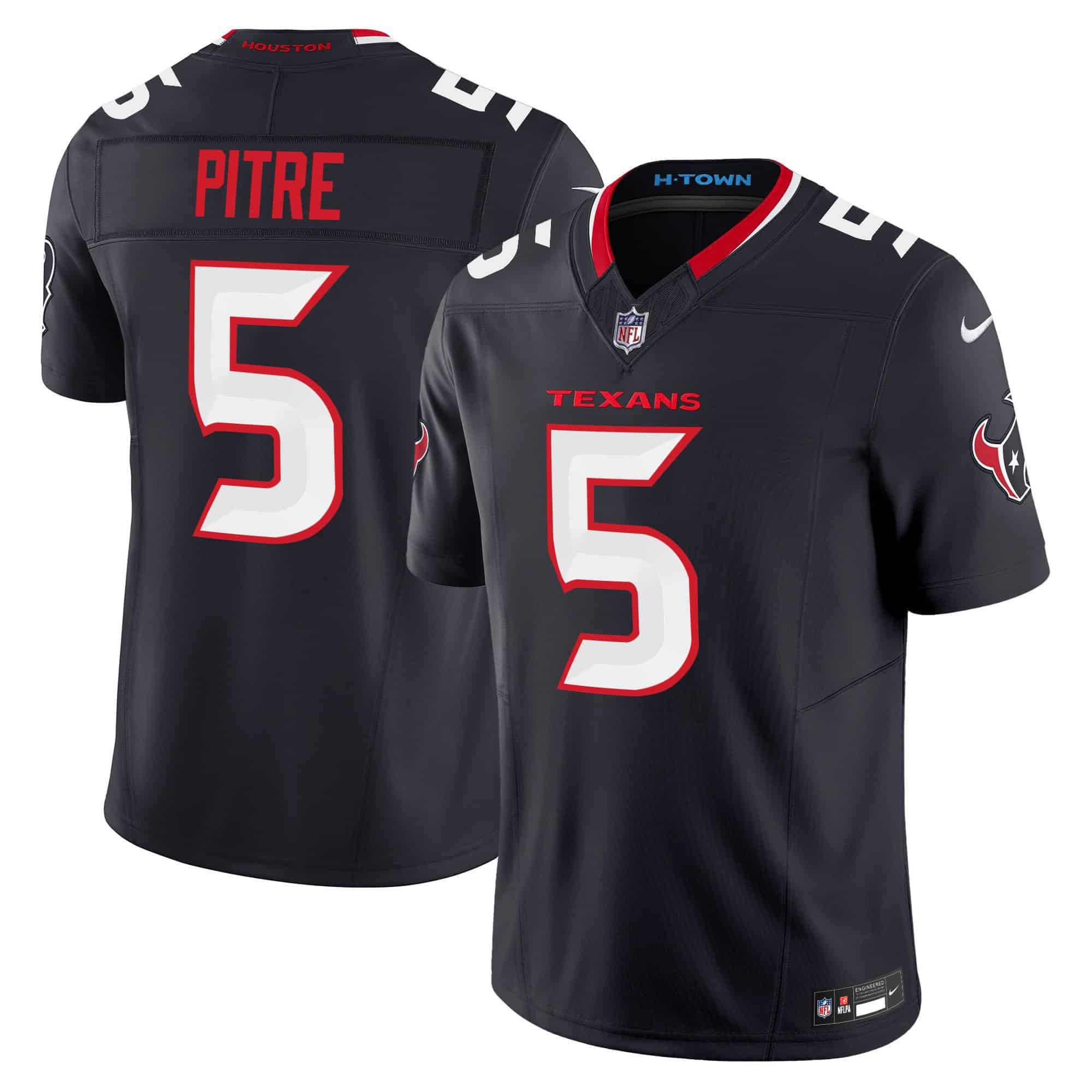 Men Houston Texans #5 Pitre Black 2024 Nike Vapor Limited NFL Jersey style 1